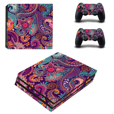 Abstract wallpaper decal skin for PS4 Pro Console and 2 Controllers