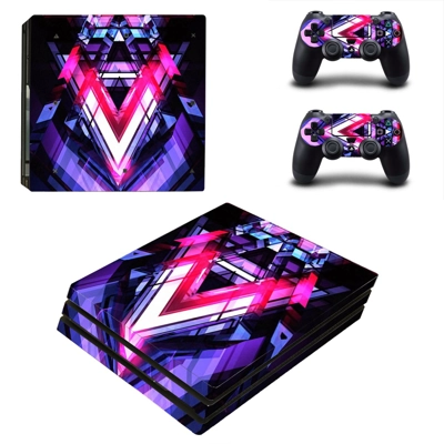 Tech wallpaper decal skin for PS4 Pro Console and 2 Controllers