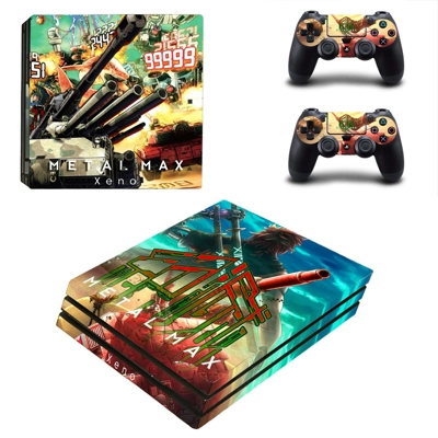 Metal Max Xeno decal skin for PS4 Pro Console and 2 Controllers