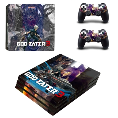 God Eater 3 decal skin for PS4 Pro Console and 2 Controllers