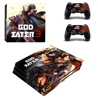God Eater 3 decal skin for PS4 Pro Console and 2 Controllers