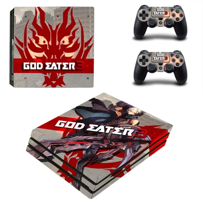 God Eater 3 decal skin for PS4 Pro Console and 2 Controllers