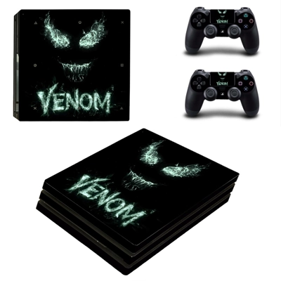 Venom decal skin for PS4 Pro Console and 2 Controllers Venom decal skin for PS4 Pro Console and 2 Controllers