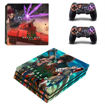 Metal Max Xeno decal skin for PS4 Pro Console and 2 Contro..