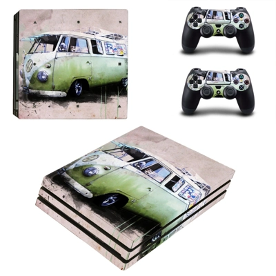 Bus Wallpaper decal skin for PS4 Pro Console and 2 Controllers