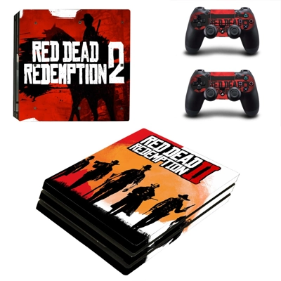 Red Dead Redemption 2 decal skin for PS4 Pro Console and 2 Controllers