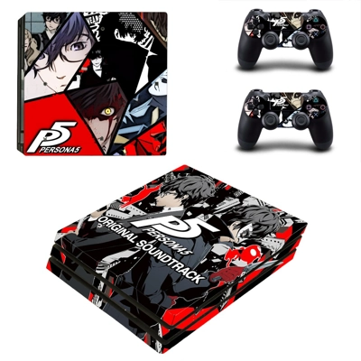 Persona 5 decal skin for PS4 Pro Console and 2 Controllers