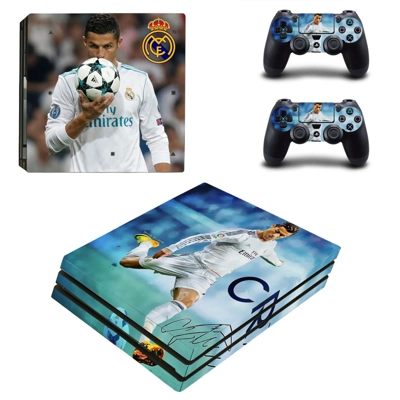 Cristiano Ronaldo decal skin for PS4 Pro Console and 2 Controllers