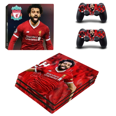Mohamed Salah decal skin for PS4 Pro Console and 2 Controllers