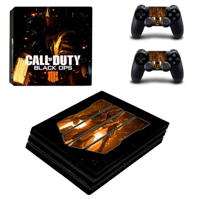 Call of Duty black ops 4 decal skin for PS4 Pro Console and 2 Controllers