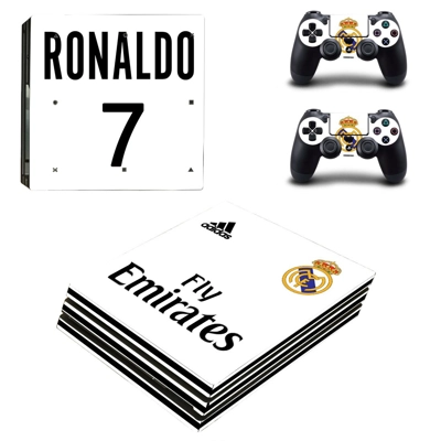 Real Madrid decal skin for PS4 Pro Console and 2 Controllers