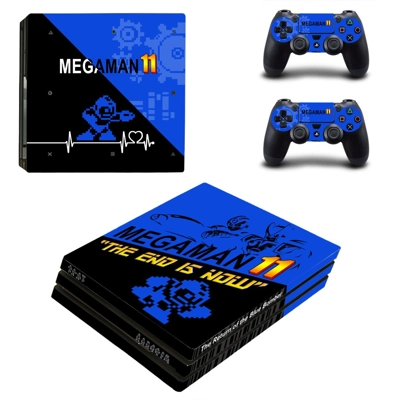 Mega Man 11 decal skin for PS4 Pro Console and 2 Controllers