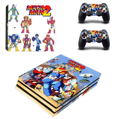 Mega Man 2 decal skin for PS4 Pro Console and 2 Controllers