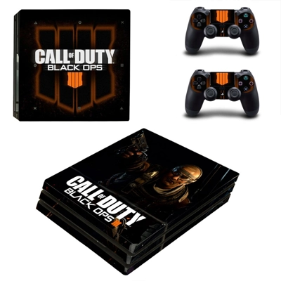 Call of Duty black ops 4 decal skin for PS4 Pro Console and 2 Controllers