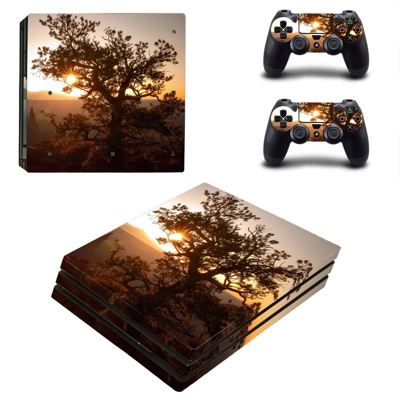 Tree wallpaper decal skin for PS4 Pro Console and 2 Controllers