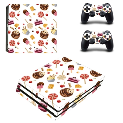 Fast food decal skin for PS4 Pro Console and 2 Controllers