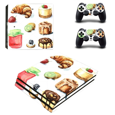 Fast food decal skin for PS4 Pro Console and 2 Controllers