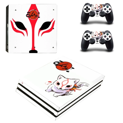 Okami Celestia decal skin for PS4 Pro Console and 2 Controllers