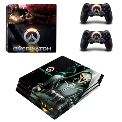Overwatch decal skin for PS4 Pro Console and 2 Controllers
