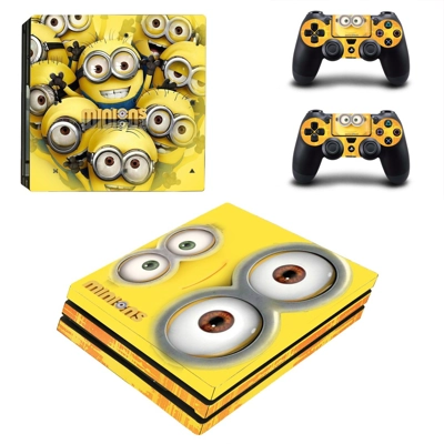 Minions decal skin for PS4 Pro Console and 2 Controllers