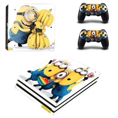 Minions decal skin for PS4 Pro Console and 2 Controllers