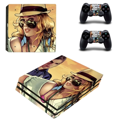 Grand Theft Auto 5 decal skin for PS4 Pro Console and 2 Co..