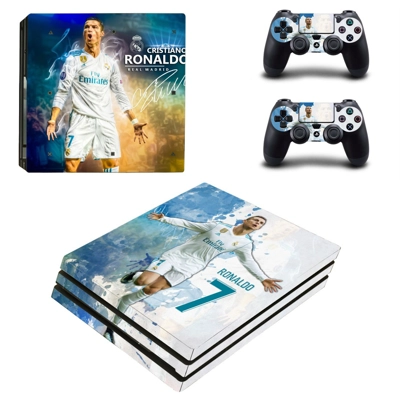 Cristiano Ronaldo decal skin for PS4 Pro Console and 2 Controllers