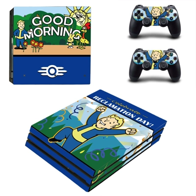 Fallout 76 decal skin for PS4 Pro Console and 2 Controllers