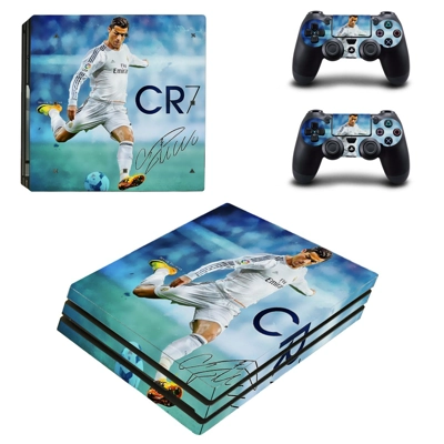 Cristiano Ronaldo decal skin for PS4 Pro Console and 2 Controllers
