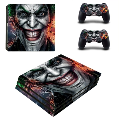 Joker decal skin for PS4 Pro Console and 2 Controllers