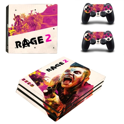 Rage 2 decal skin for PS4 Pro Console and 2 Controllers