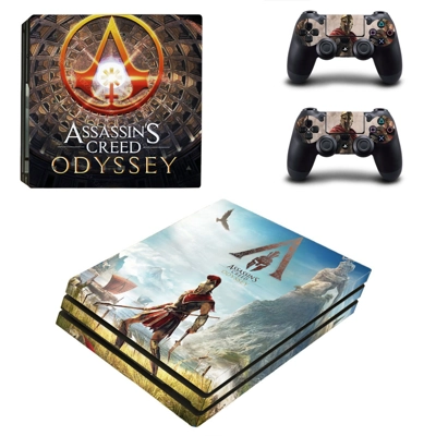 Assassin's Creed Odyssey decal skin for PS4 Pro Console and 2 Controllers