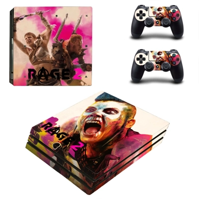 Rage 2 decal skin for PS4 Pro Console and 2 Controllers
