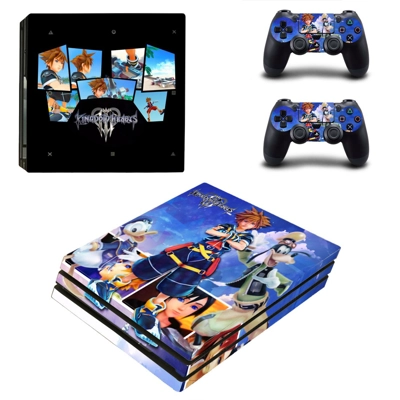Kingdom Hearts 3 decal skin for PS4 Pro Console and 2 Controllers