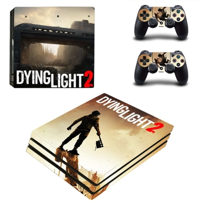 Dying Light 2 decal skin for PS4 Pro Console and 2 Control..