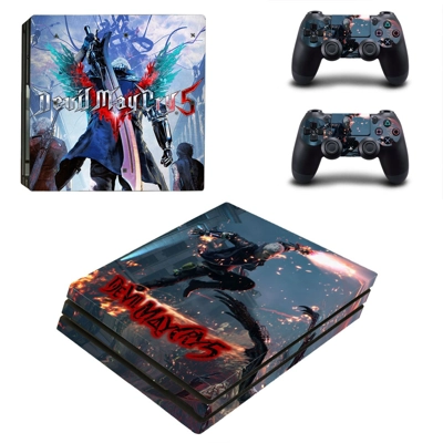 Devil May Cry 5 decal skin for PS4 Pro Console and 2 Contr..