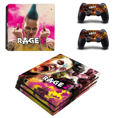 Rage 2 decal skin for PS4 Pro Console and 2 Controllers
