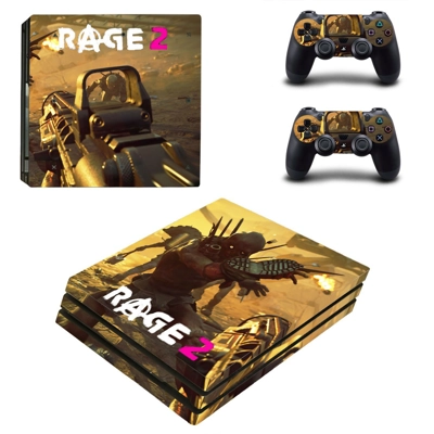 Rage 2 decal skin for PS4 Pro Console and 2 Controllers