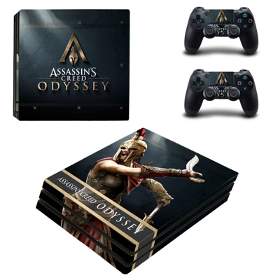 Assassin's Creed Odyssey decal skin for PS4 Pro Console and 2 Controllers