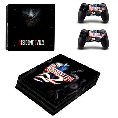 Resident Evil 2 decal skin for PS4 Pro Console and 2 Controllers