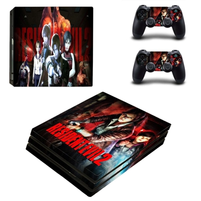 Resident Evil 2 decal skin for PS4 Pro Console and 2 Controllers