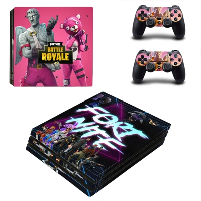 Fortnite battle royale decal skin for PS4 Pro Console and 2 Controllers