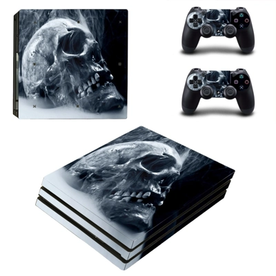 Smoky skull decal skin for PS4 Pro Console and 2 Controllers