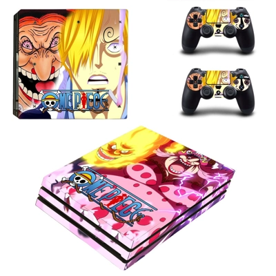 Onepiece decal skin for PS4 Pro Console and 2 Controllers