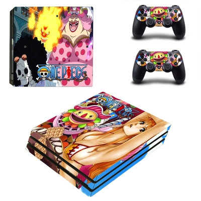 Onepiece decal skin for PS4 Pro Console and 2 Controllers