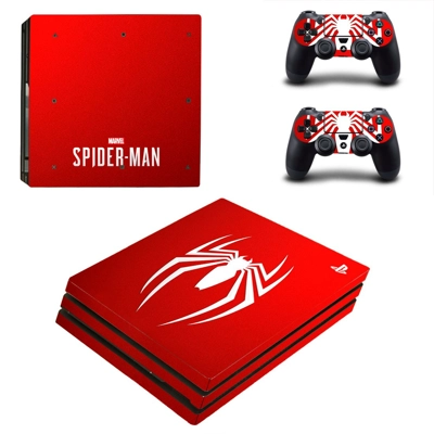 Spider Man decal skin for PS4 Pro Console and 2 Controllers