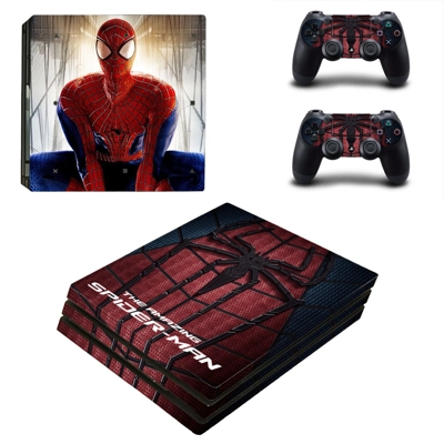 Spider Man decal skin for PS4 Pro Console and 2 Controllers