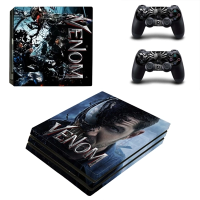 Venom decal skin for PS4 Pro Console and 2 Controllers