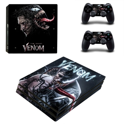 Venom decal skin for PS4 Pro Console and 2 Controllers