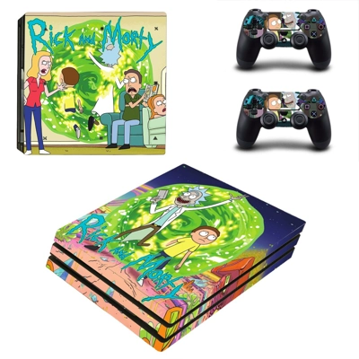 Rick and Morty decal skin for PS4 Pro Console and 2 Controllers